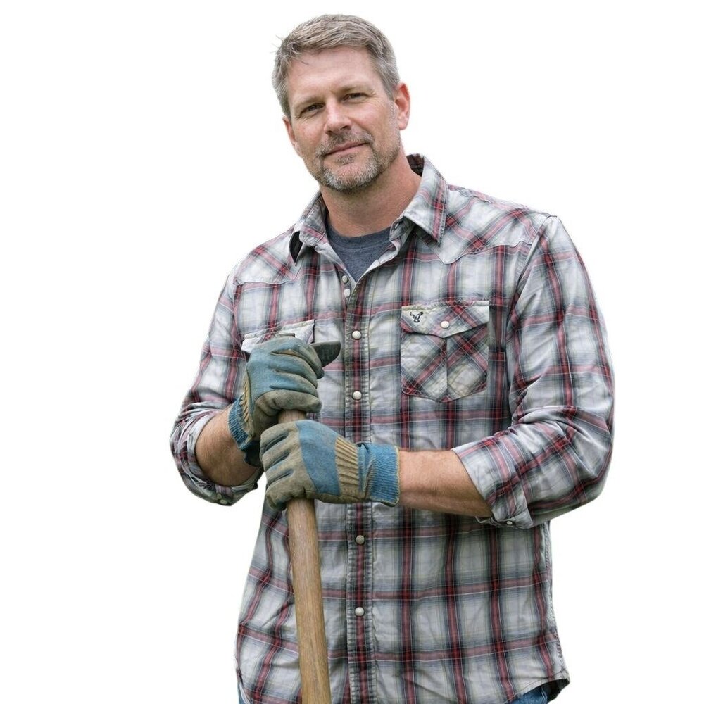 American Eagle Outfitters Mens ShirtXL Red Gray Plaid Vintage Fit Pearl Snap